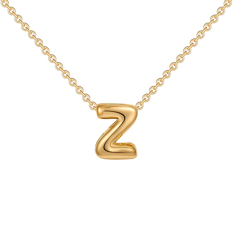 Gold Letter Necklace 14k