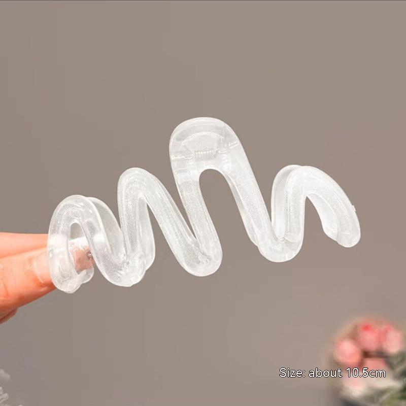 00's Pastel Wavy Claw Clip
