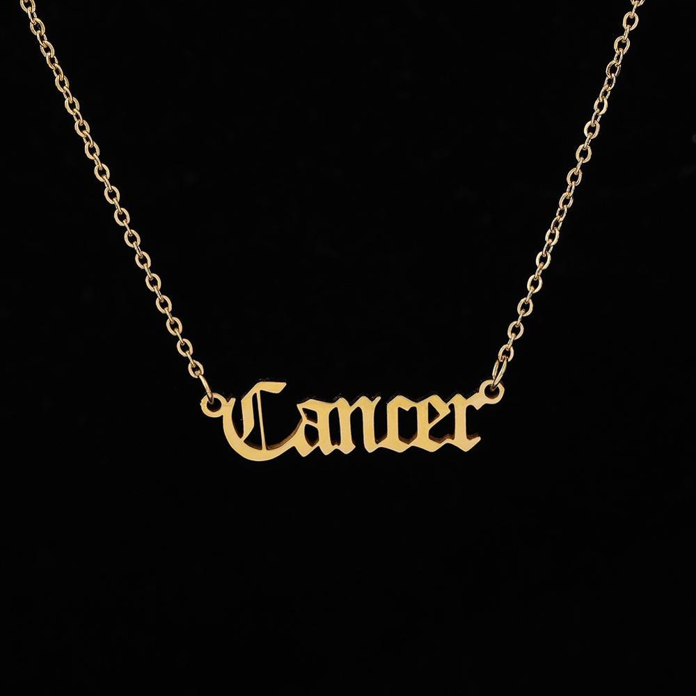 Zodiac Sign Chain Necklace 14K