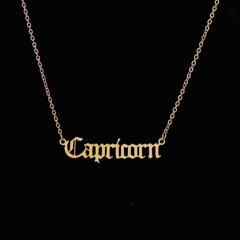 Zodiac Sign Chain Necklace 14K