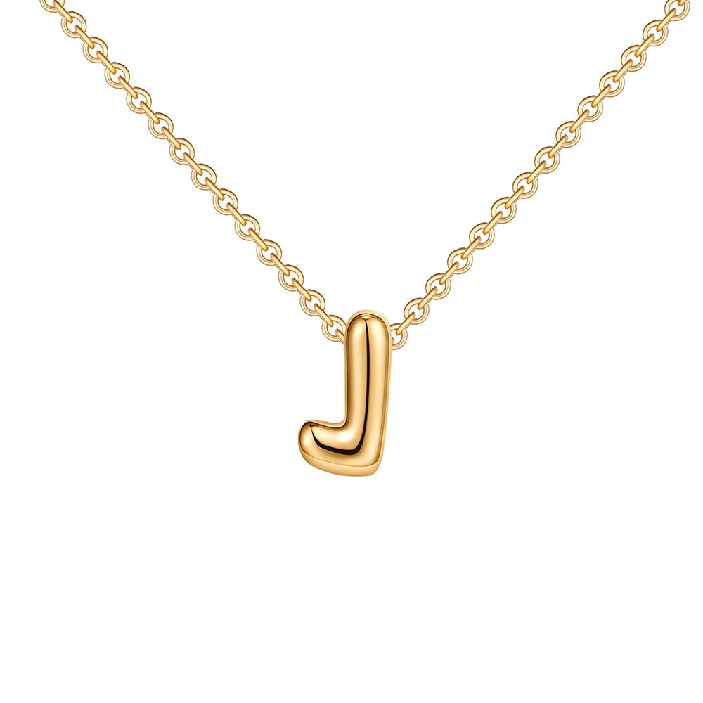 Gold Letter Necklace 14k