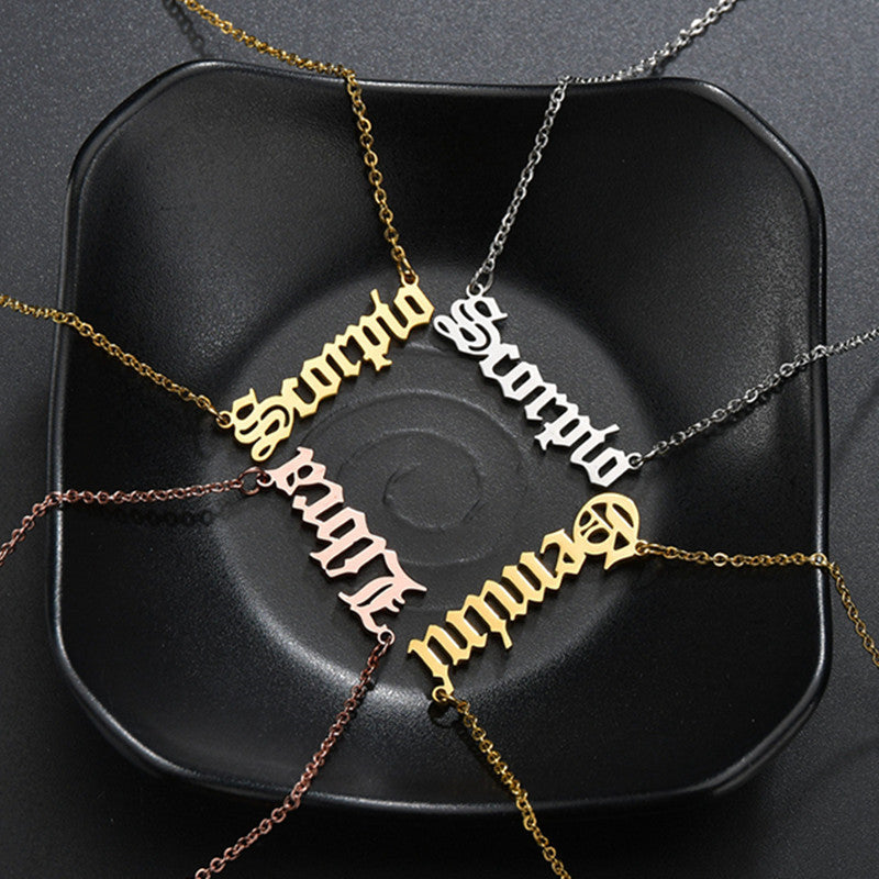 Zodiac Sign Chain Necklace 14K