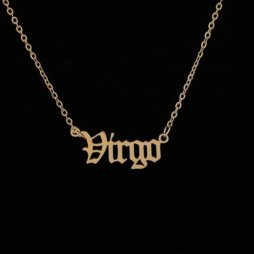 Zodiac Sign Chain Necklace 14K