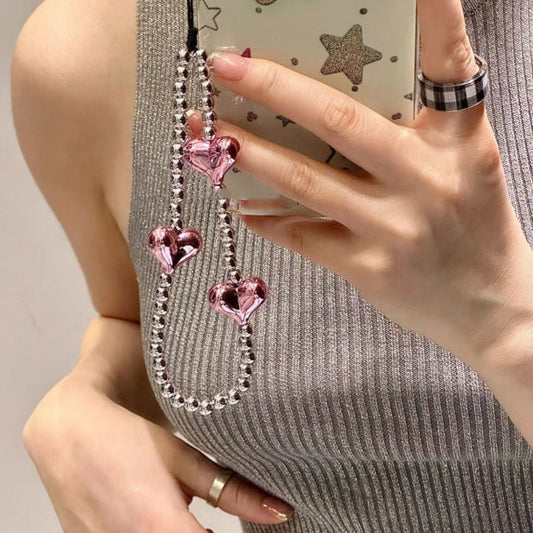 Heart Beaded Camera/Phone Charm