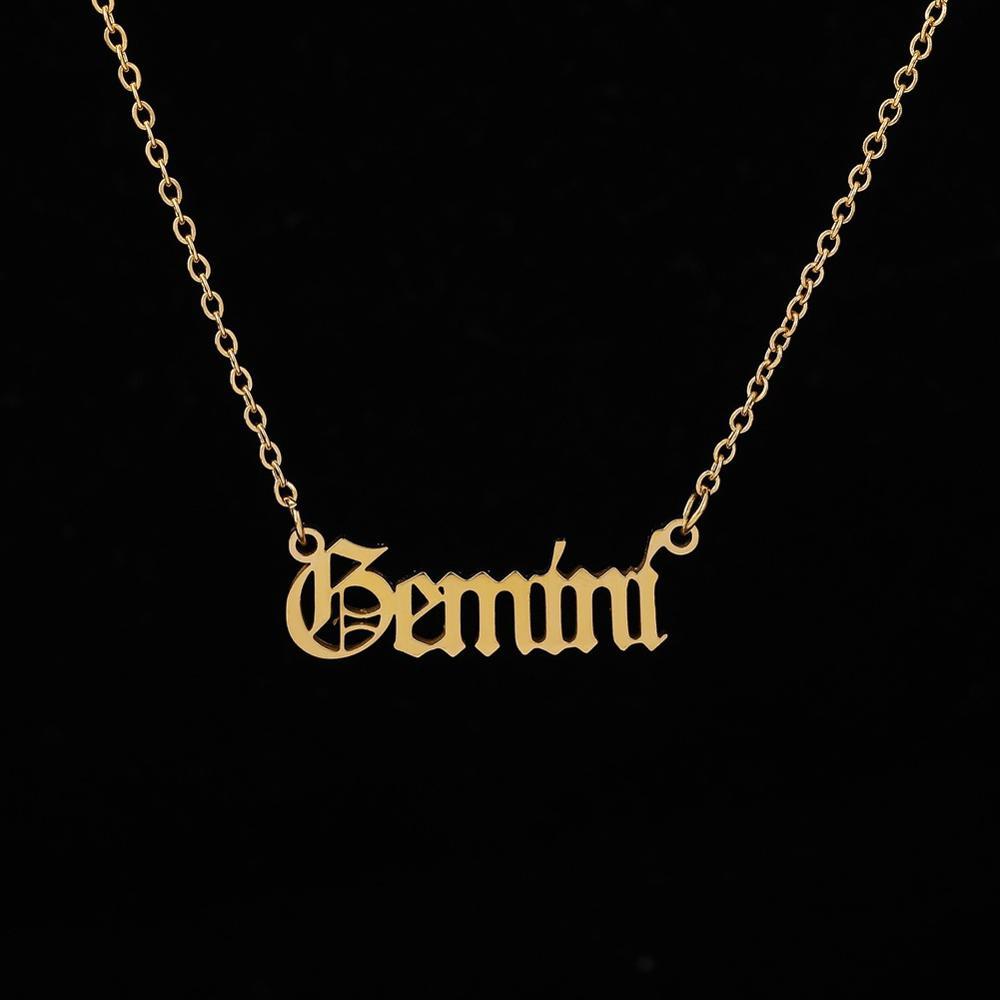 Zodiac Sign Chain Necklace 14K