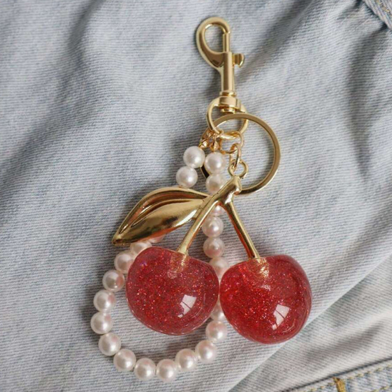 The Cherry Keychain with Beads