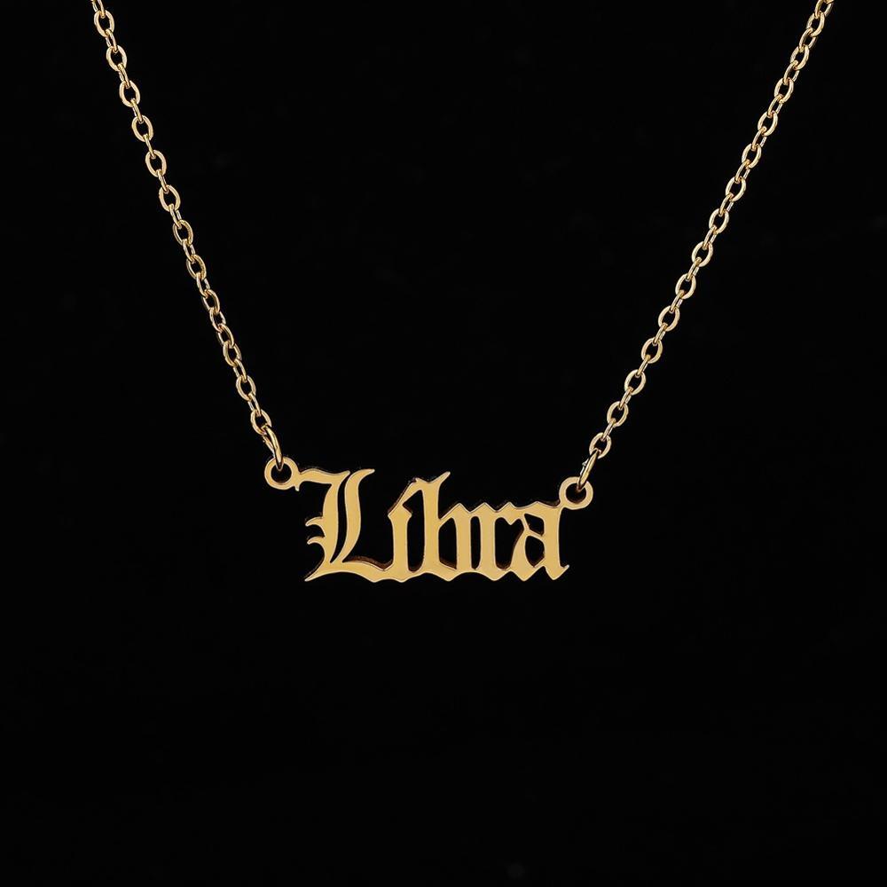Zodiac Sign Chain Necklace 14K
