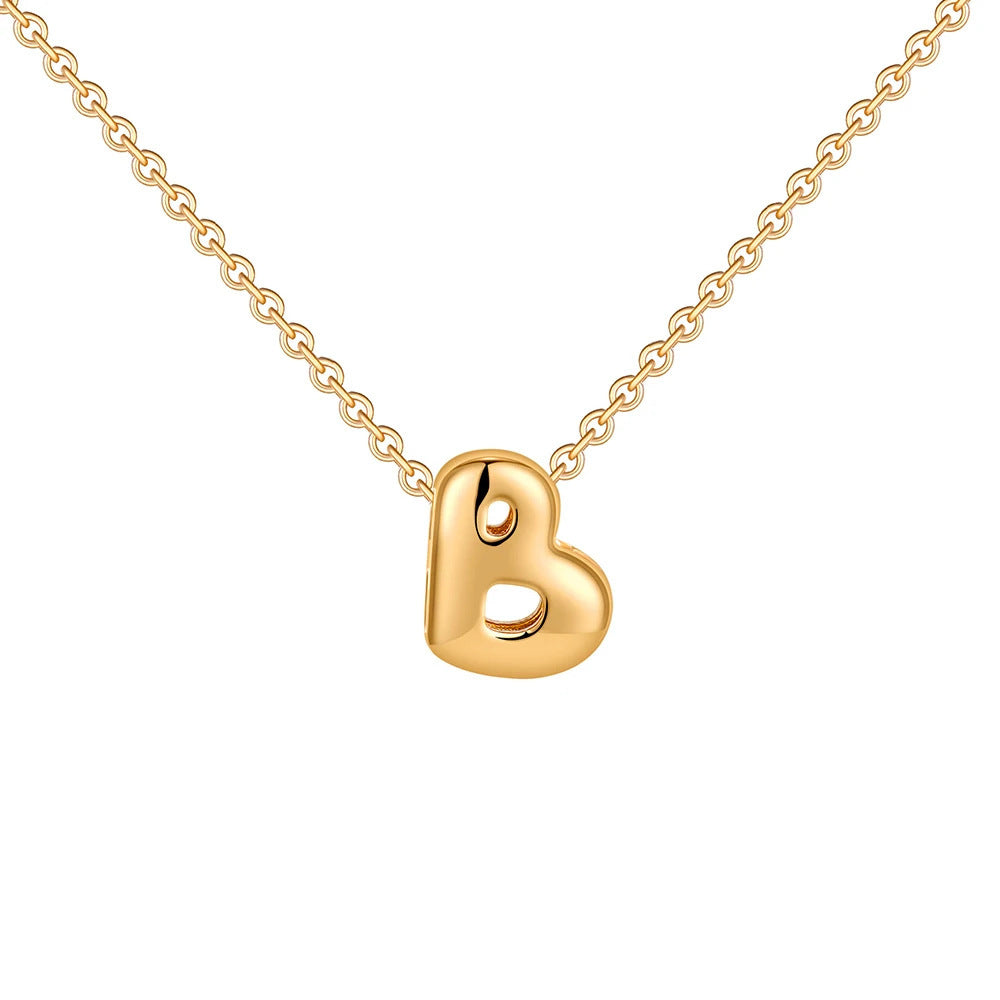 Gold Letter Necklace 14k