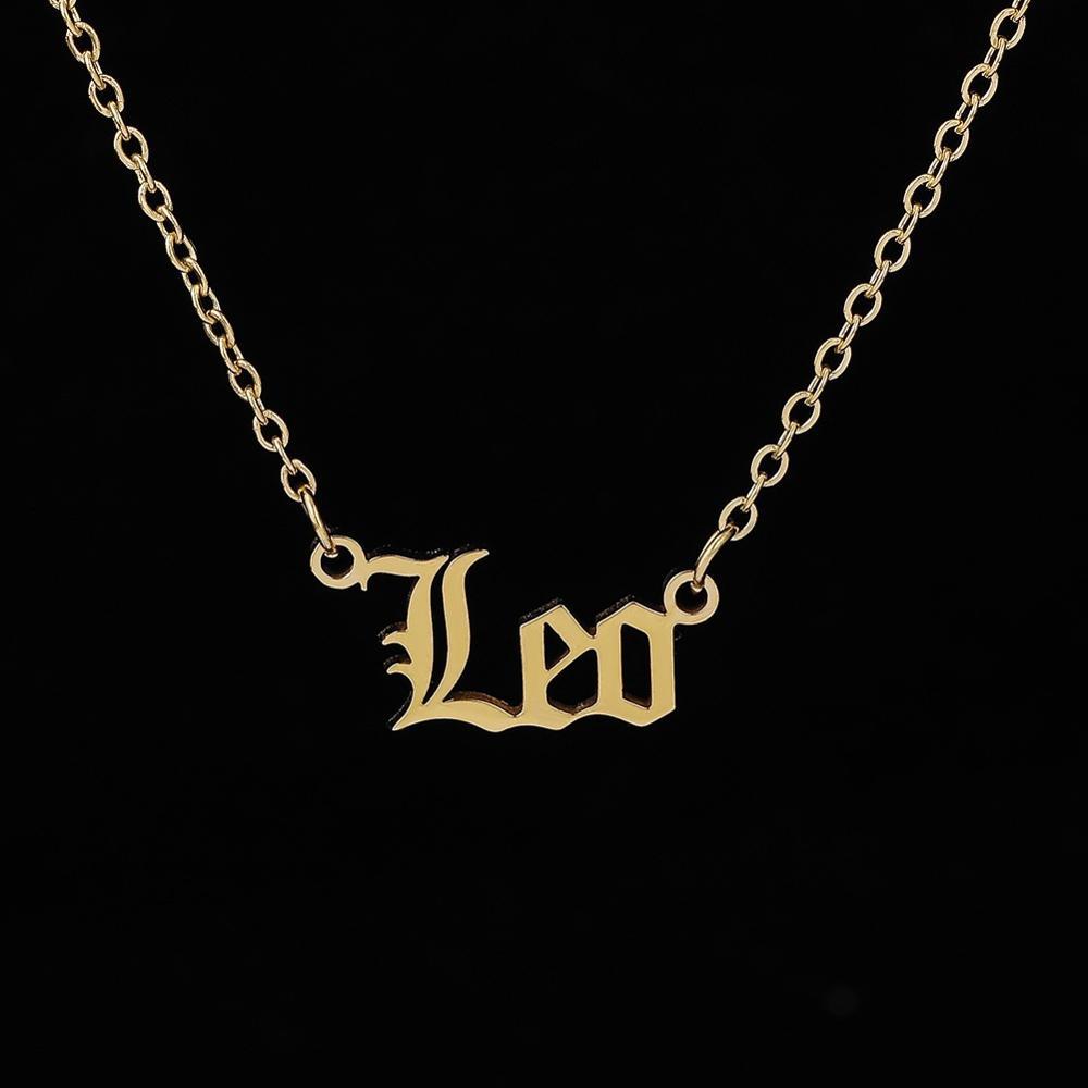 Zodiac Sign Chain Necklace 14K