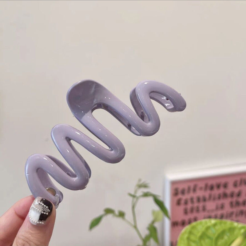 00's Pastel Wavy Claw Clip