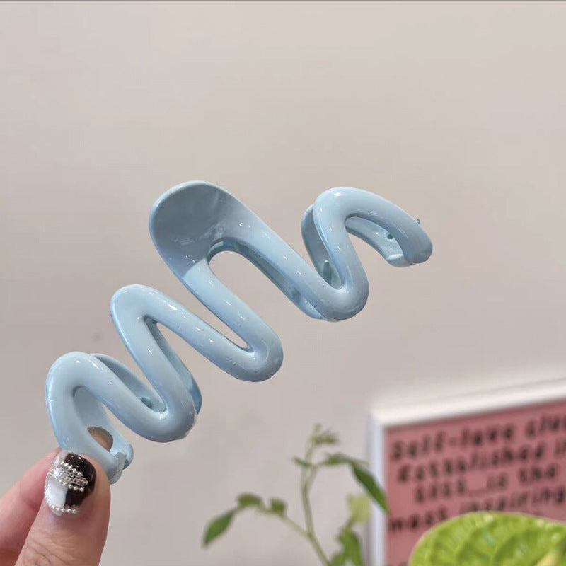 00's Pastel Wavy Claw Clip