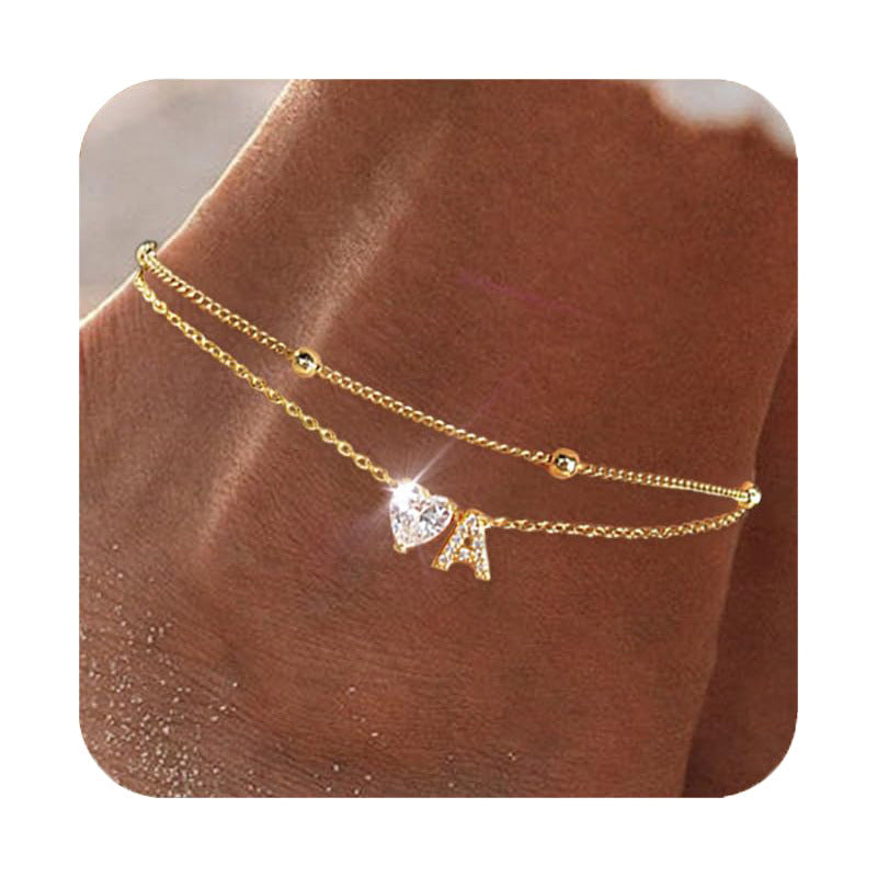 Crystal Anklet - Custom Intials
