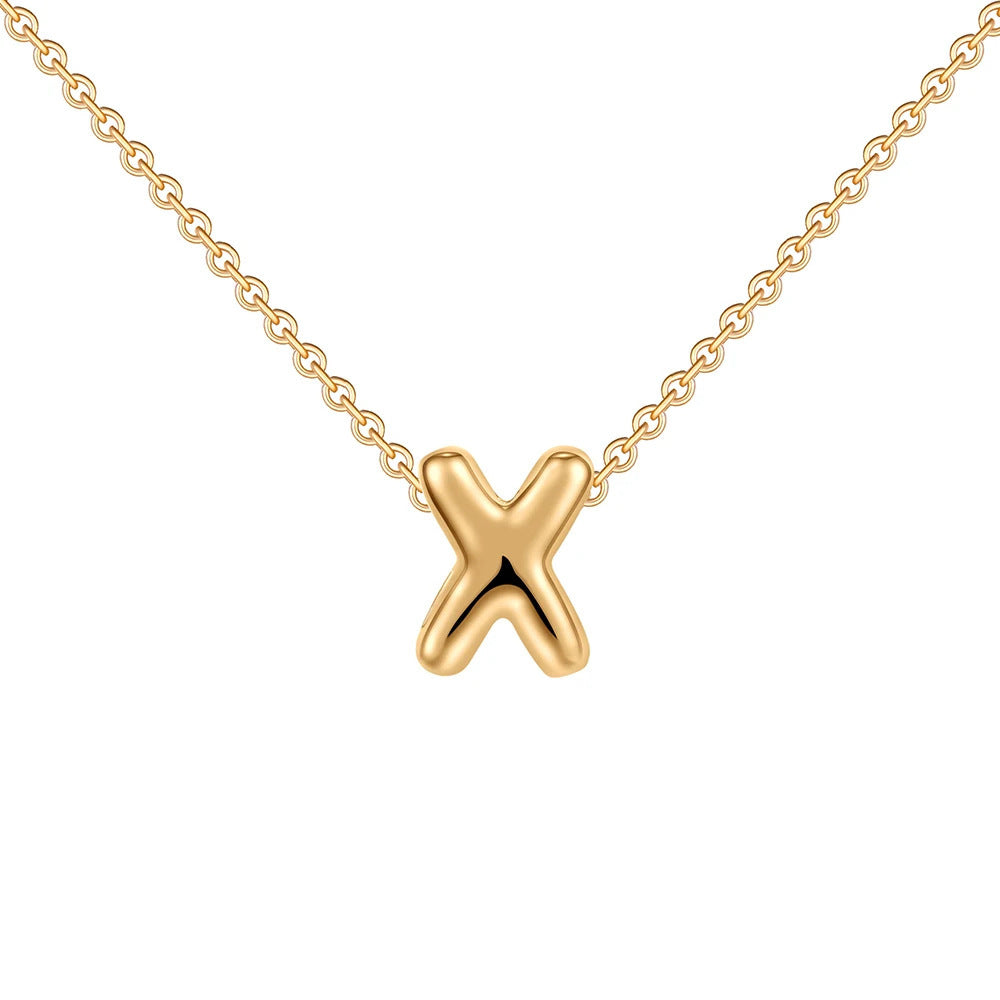 Gold Letter Necklace 14k