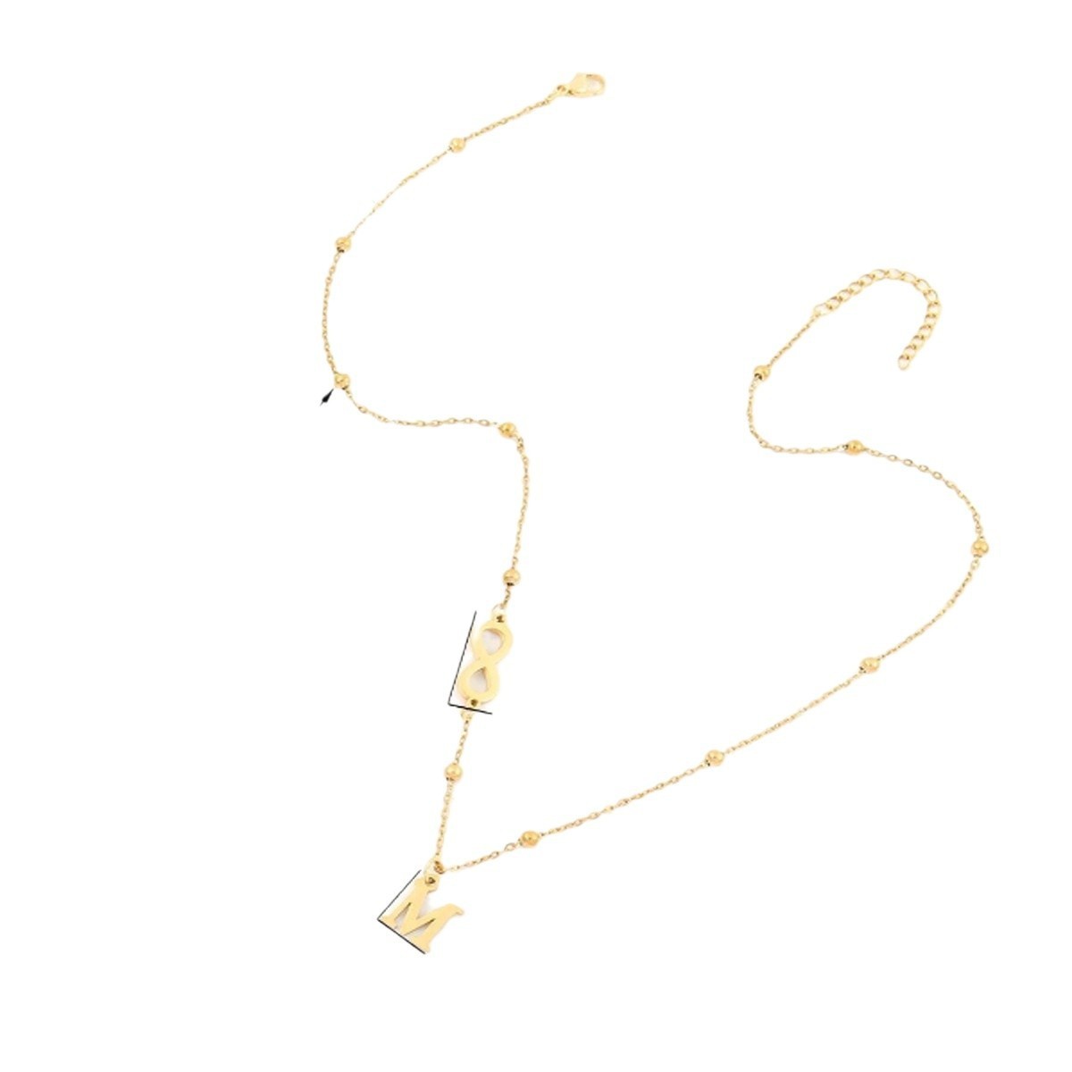 Custom Letter Necklace With Infinity