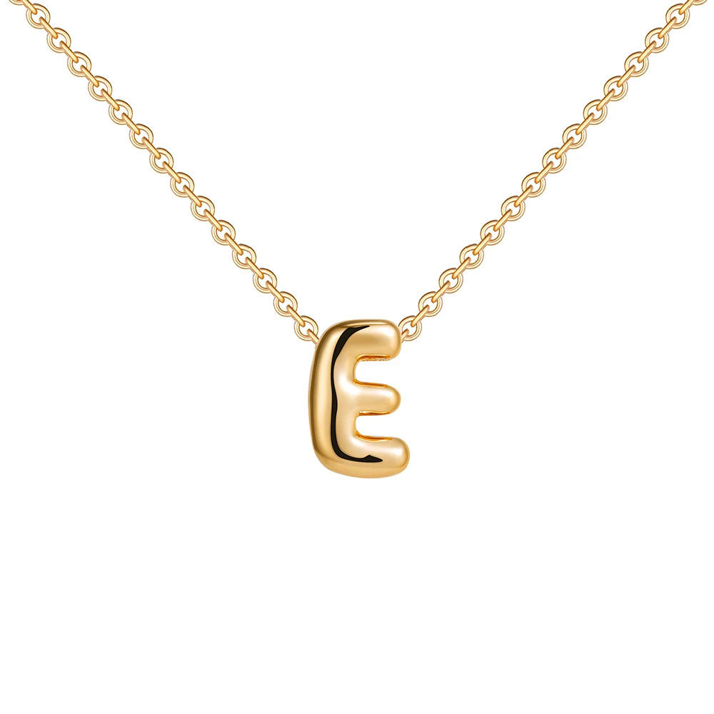 Gold Letter Necklace 14k
