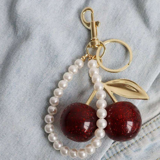 The Cherry Keychain with Beads