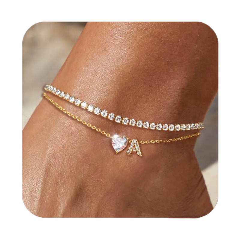Crystal Anklet - Custom Intials